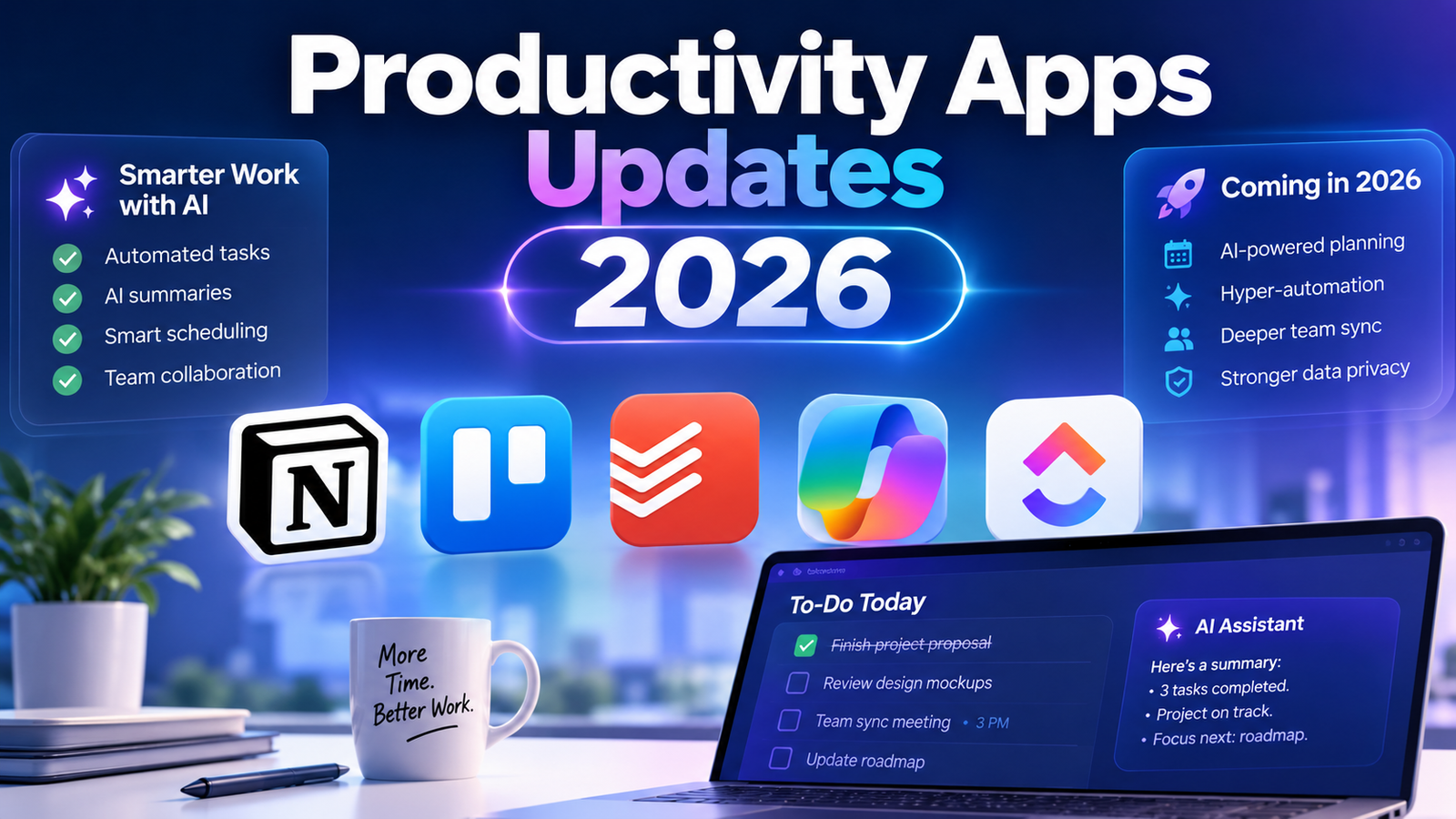 Productivity Apps Updates 2026: The Best New Features and AI Tools You Should Try