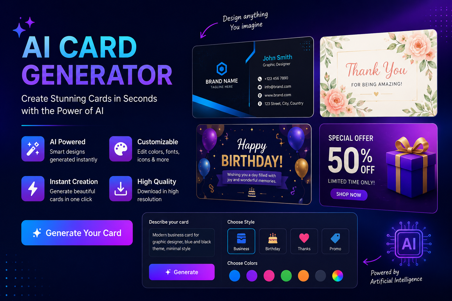 AI Card Generator: Create Custom Cards With AI in 2026